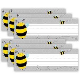 Creative Teaching Press® Busy Bees Name Plates, 9-1/4" x 3-1/4", 36 Per Pack, 6 Packs