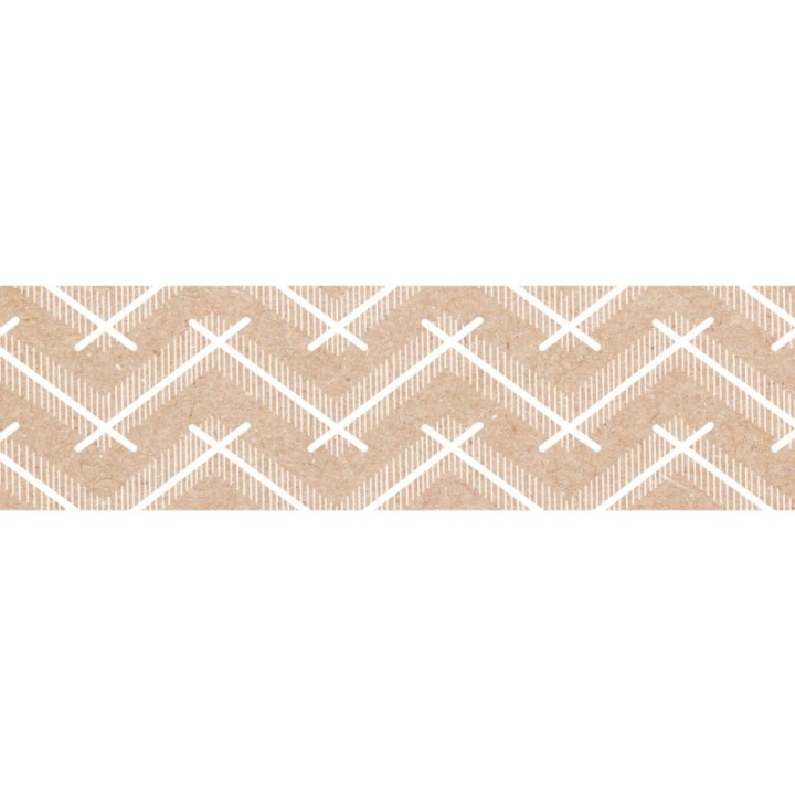 Creative Teaching Press® Krafty Pop Kraft Chevron EZ Border, 48 Feet