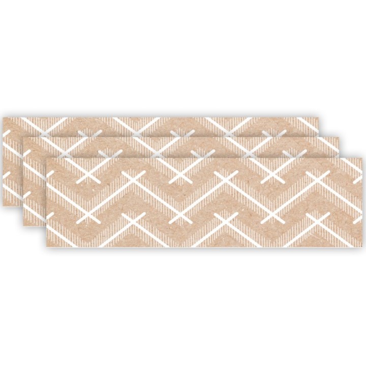 Creative Teaching Press® Krafty Pop Kraft Chevron EZ Border, 48 Feet Per Pack, 3 Packs