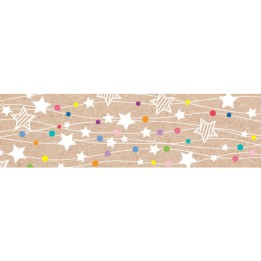 Creative Teaching Press® Krafty Pop Colorful Kraft Stars on Strings EZ Border, 48 Feet