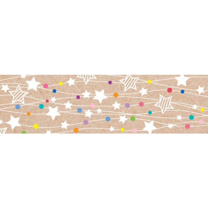 Creative Teaching Press® Krafty Pop Colorful Kraft Stars on Strings EZ Border, 48 Feet