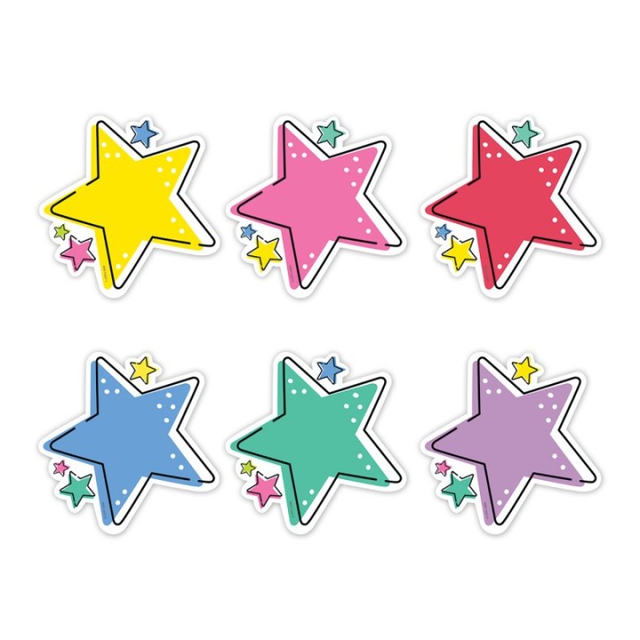 Creative Teaching Press® Star Bright Stars 6" Designer Cut-Outs, Pack of 36