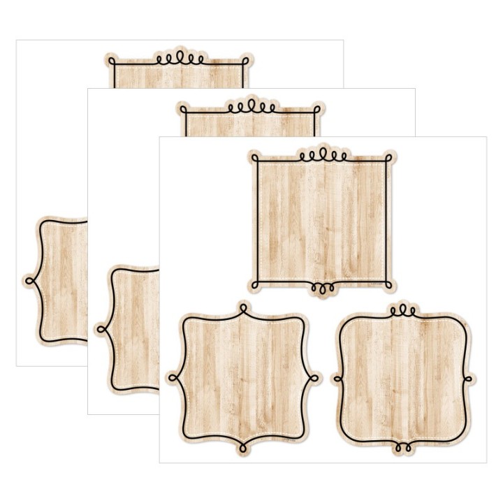 Creative Teaching Press® Core Decor Loop-de-Loop on Wood 6" Designer Cut-Outs, 36 Per Pack, 3 Packs