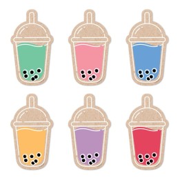 Creative Teaching Press® Krafty Pop! Boba Cups 6" Designer Cut-Outs, Pack of 36