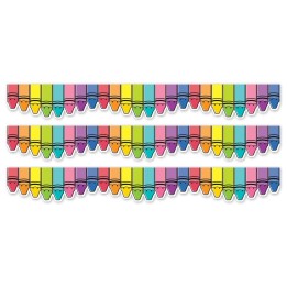 Creative Teaching Press® Core Decor Doodle Crayons EZ Border, 48 Feet Per Pack, 3 Packs