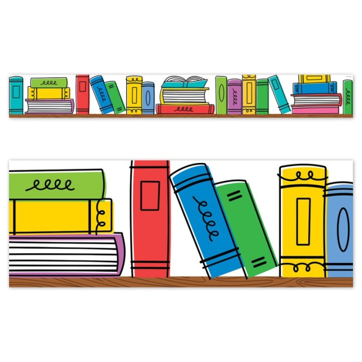 Creative Teaching Press® Core Decor Doodle Bookshelf EZ Border, 48 Feet