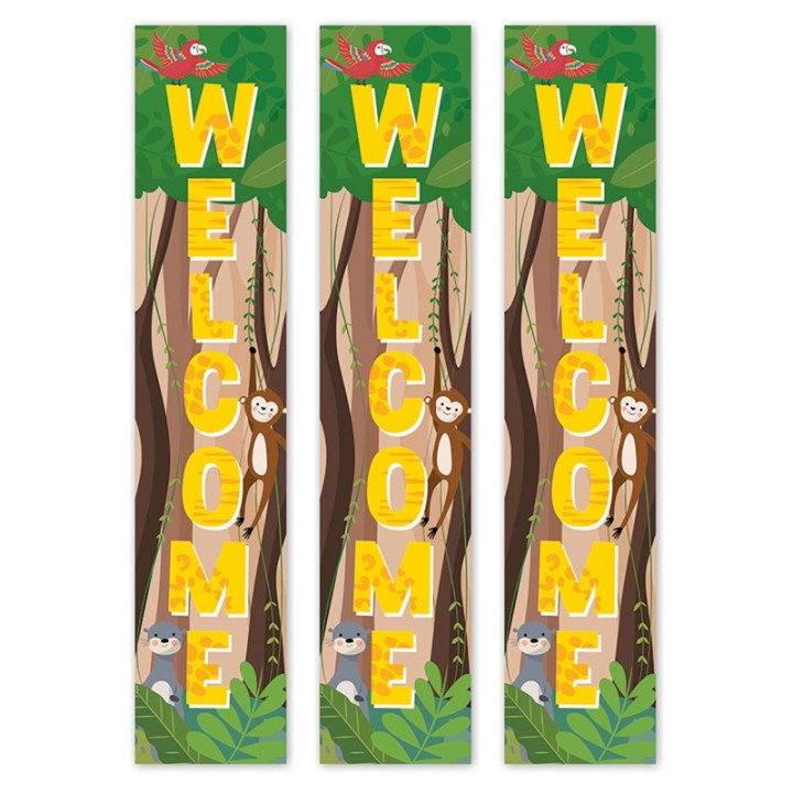 Creative Teaching Press® Jungle Friends Welcome Banner, 8"W x 39"H, Pack of 3