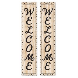 Creative Teaching Press® Black, White, and Wood Welcome Banner, 8" x 39", Pack of 2
