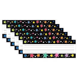 Creative Teaching Press® Star Bright Colorful Stars on Black Name Plates, 36 Per Pack, 6 Packs