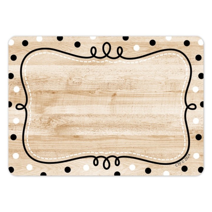 Creative Teaching Press® Core Decor Loop-de-Dots on Wood Labels, Pack of 36