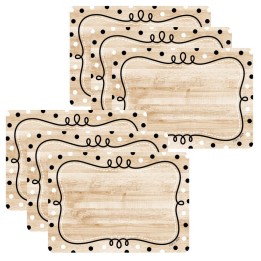 Creative Teaching Press® Core Decor Loop-de-Dots on Wood Labels, 36 Per Pack, 6 Packs