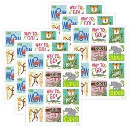Creative Teaching Press® Jungle Friends Reward Stickers, 60 Per Pack, 6 Packs