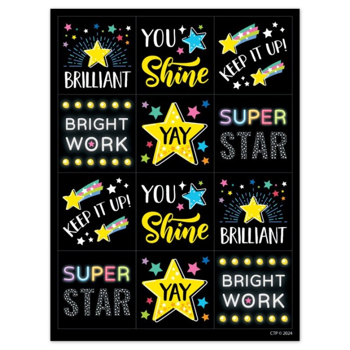 Creative Teaching Press® Star Bright Reward Stickers, Pack of 60