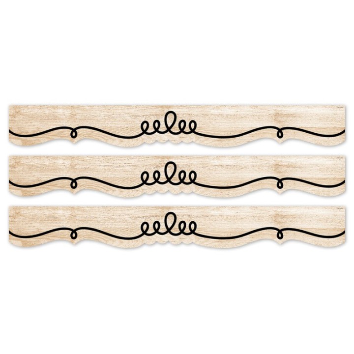 Creative Teaching Press® Core Decor Loop-de-Doodle on Wood EZ Border, 48 Feet Per Pack, 3 Packs