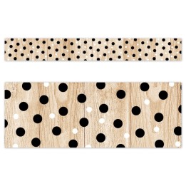 Creative Teaching Press® Core Decor Polka Dots on Wood EZ Border, 48 Feet