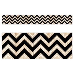 Creative Teaching Press® Core Decor Black and Wood Chevron EZ Border, 48 Feet