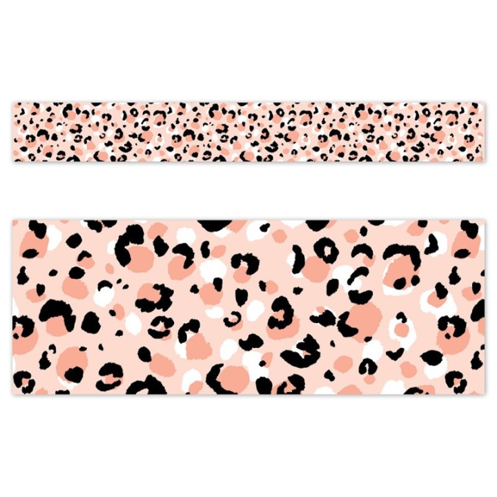 Creative Teaching Press® Jungle Friends Blush Leopard EZ Border, 48 Feet