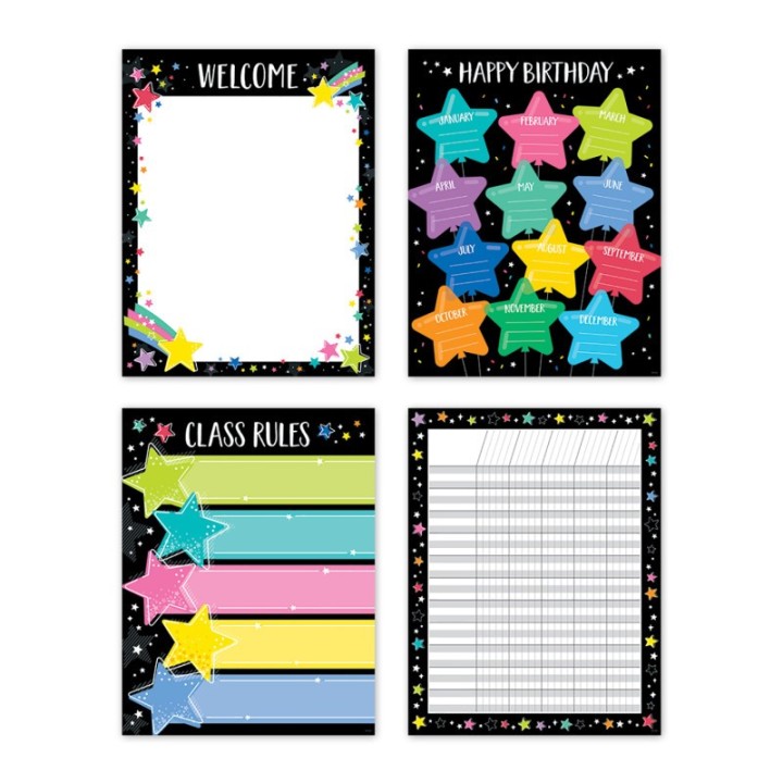 Creative Teaching Press® Star Bright Classroom Essentials 4-Chart Pack