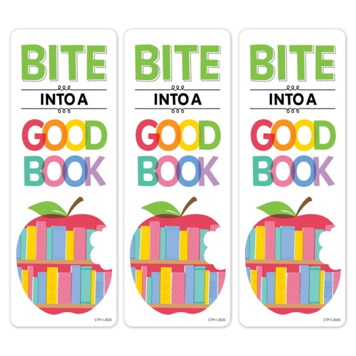 Creative Teaching Press® Apple Time Bite Into... Bookmark, 30 Per Pack, 3 Packs