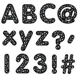 Creative Teaching Press® Core Decor Stars on Black Designer Letters, 206 Pieces