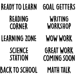 Creative Teaching Press® Core Decor School Time Punch-Out Phrases Accents, 15 Phrases