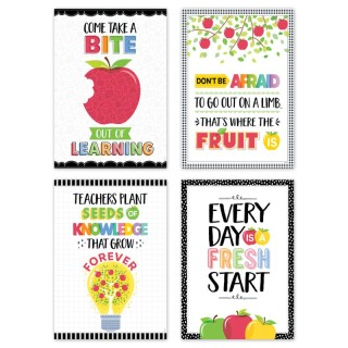 Creative Teaching Press® Apple Time Inspire U 4-Poster Pack, 13-3/8" x 19"