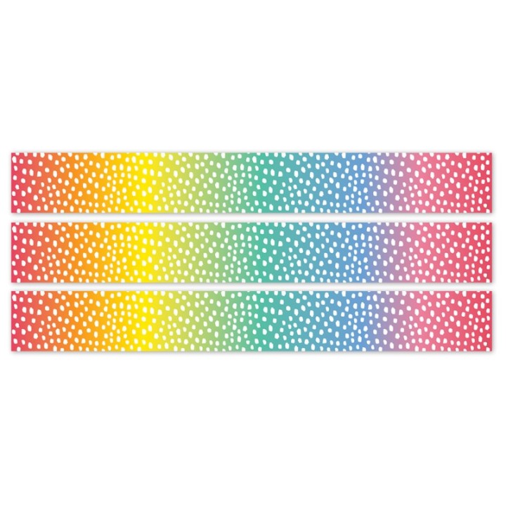Creative Teaching Press® Core Decor Messy Dots on Rainbow EZ Border, Bulletin Board Border, 48 Feet Per Pack, 3 Packs
