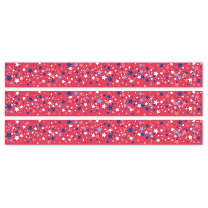 Creative Teaching Press® Core Decor Patriotic Stars EZ Border, Bulletin Board Border, 48 Feet Per Pack, 3 Packs