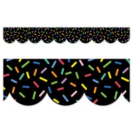 Creative Teaching Press® Core Decor Sprinkles on Black EZ Border, Bulletin Board Border, 48 Feet