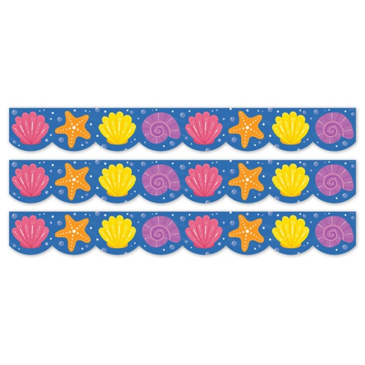 Creative Teaching Press® Sea Friends Seashells EZ Border, Bulletin Board Border, 48 Feet Per Pack, 3 Packs