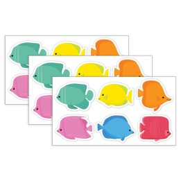 Creative Teaching Press® Sea Friends School of Fish 3" Designer Cut-Outs, 36 Per Pack, 3 Packs