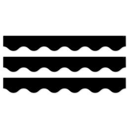 Creative Teaching Press® Core Decor Black Wavy EZ Border, Bulletin Board Border, 48 Feet Per Pack, 3 Packs