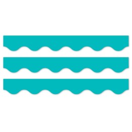 Creative Teaching Press® Core Decor Turquoise Wavy EZ Border, Bulletin Board Border, 48 Feet Per Pack, 3 Packs
