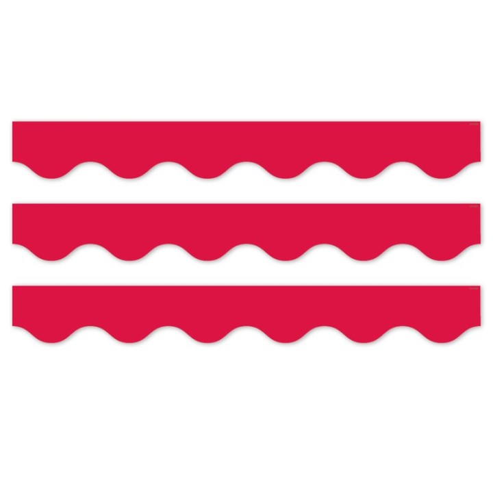 Creative Teaching Press® Core Decor Red Wavy EZ Border, Bulletin Board Border, 48 Feet Per Pack, 3 Packs