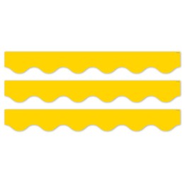 Creative Teaching Press® Core Decor Yellow Wavy EZ Border, Bulletin Board Border, 48 Feet Per Pack, 3 Packs