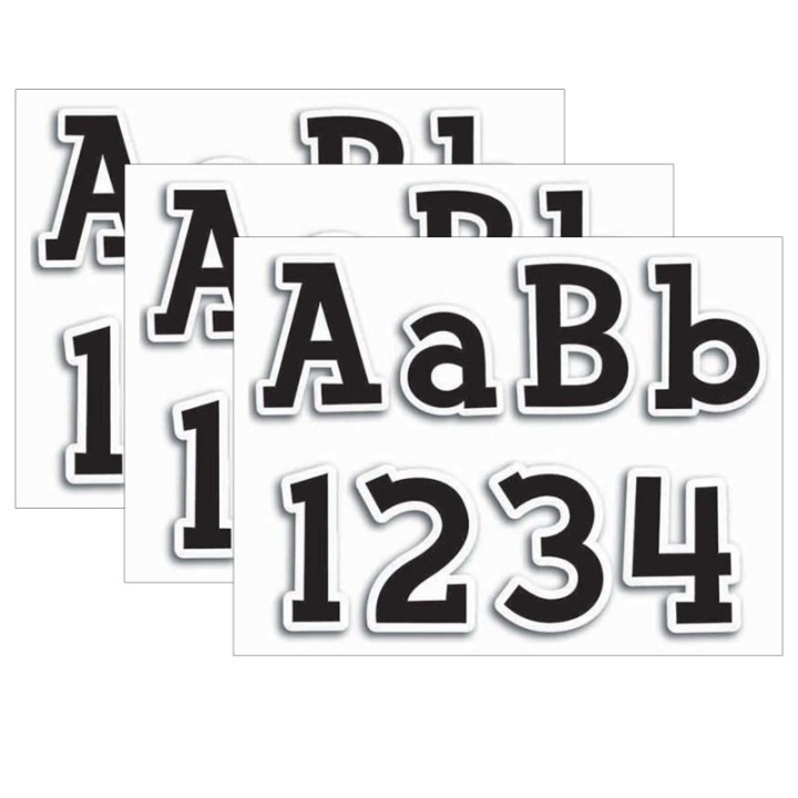 Creative Teaching Press® Fancy Black 4" Designer Letters, 210 Per Pack, 3 Packs