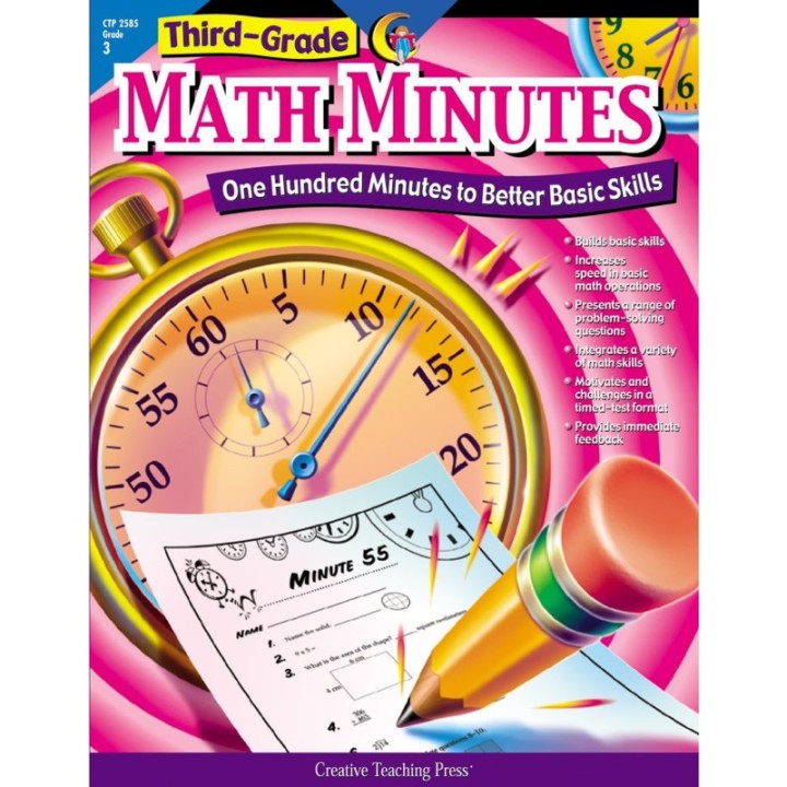 Creative Teaching Press® Math Minutes Book, Grade 3