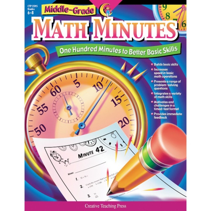 Creative Teaching Press® Middle-Grade Math Minutes Book