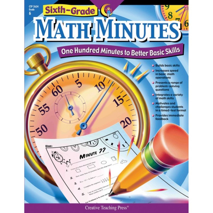 Creative Teaching Press® Math Minutes Book, Grade 6