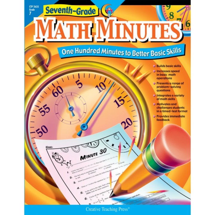 Creative Teaching Press® Math Minutes Book, Grade 7