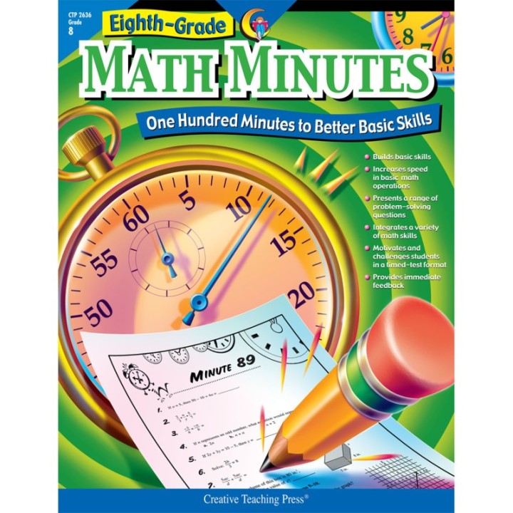 Creative Teaching Press® Eighth-Grade Math Minutes Book