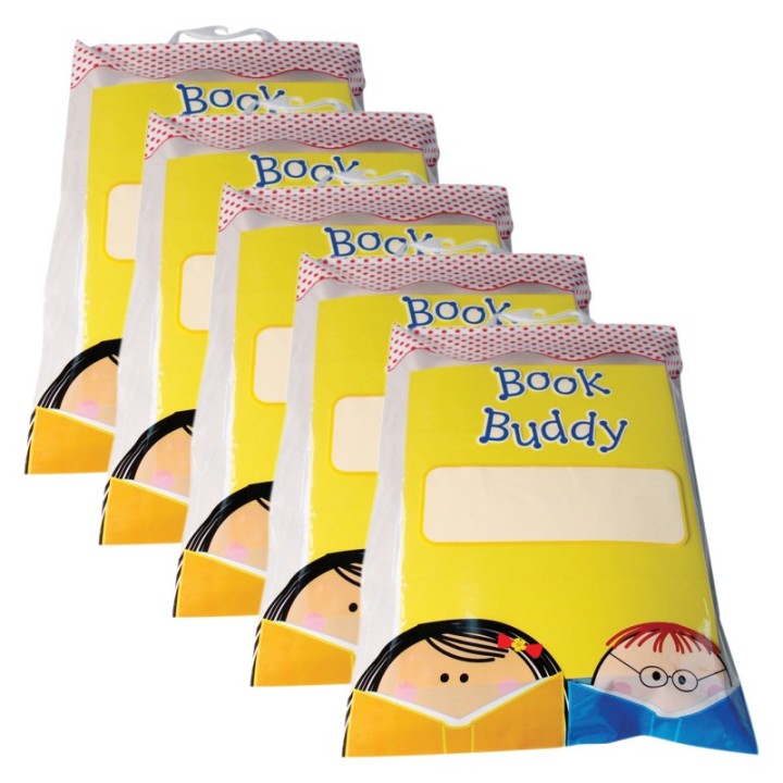 Creative Teaching Press® Book Buddy Bags, 11" x 16", Pack of 5