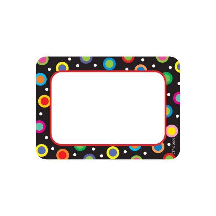 Creative Teaching Press® Dots on Black Name Tags, Pack of 36