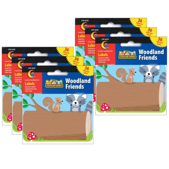 Creative Teaching Press® Woodland Friends Name Tag Labels, 36 Per Pack, 6 Packs