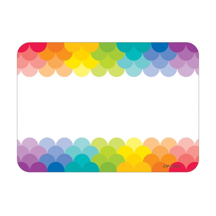 Creative Teaching Press® Painted Palette Rainbow Scallops Name Tag Labels, 36/Pack