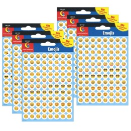 Creative Teaching Press® Emotion Icons Hot Spot Stickers, 0.5", 880 Per Pack, 6 Packs