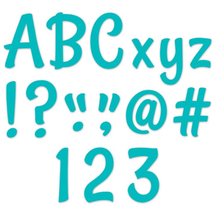 Creative Teaching Press® Stylish Turquoise 4" Designer Letters, 235/Pack