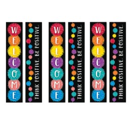 Creative Teaching Press® Pom-Poms Welcome Banner (2-sided), Pack of 3