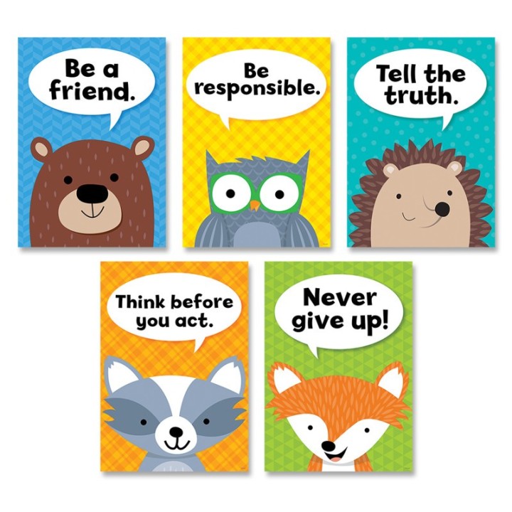 Creative Teaching Press® Woodland Friends Character Traits Inspire U™ 5-Poster Pack