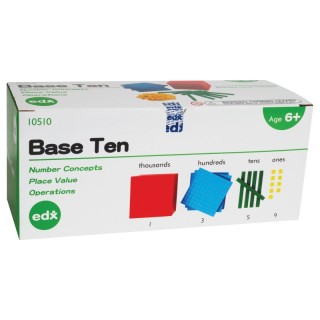 edxeducation® Four Color Plastic Base Ten Set - 121 Pieces